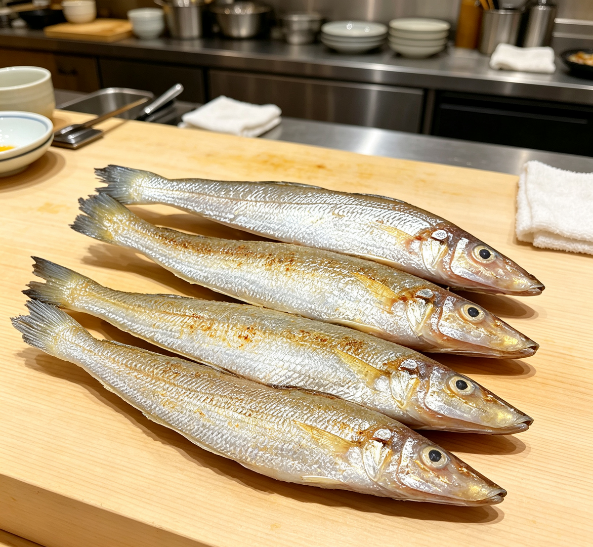 Fresh whole fish with bright silvery scales